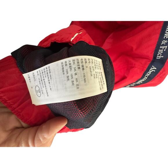 Abercrombie & Fitch Men's Red Black Long Sleeves Full Zip Utility Jacket Size S - Picture 4 of 5